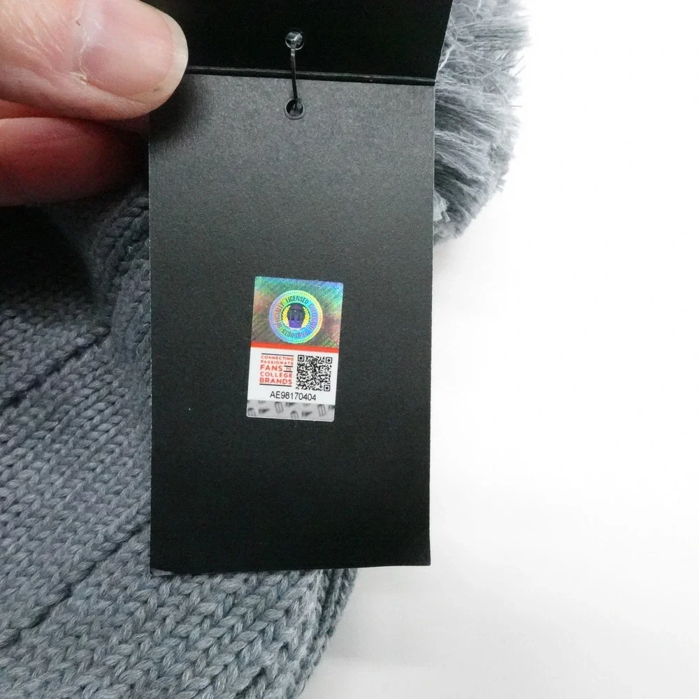 Under Armour Auburn Tigers Knit Beanie Pom Hat Gray‎ One Size Womens new
